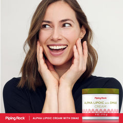 Piping Rock cream in bathroom setting suggesting daily skincare routine