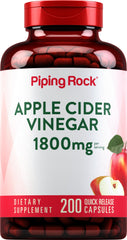 Piping Rock front packaging showing bottle and 200 capsules, convenient supply