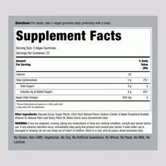 Piping Rock open bottle with gummies visible for easy serving