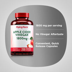 Piping Rock label detail highlighting 1800 mg per serving and ingredient claims