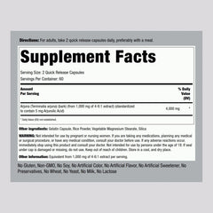 Piping Rock supplement facts label close-up showing ingredients and lab-tested note