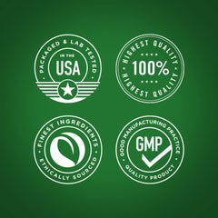 Piping Rock product label detail showing non-GMO gluten-free and tested claims