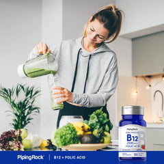 Ingredients and supplement facts of Piping Rock B12 Berry Sublingual