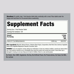 Sublingual methylcobalamin B12 tablets for fast absorption