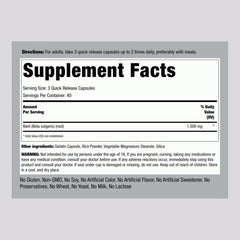 Back view of Piping Rock Beet Root Capsules bottle showing label