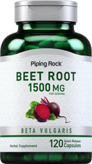 Front view of Piping Rock Beet Root Capsules bottle