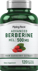 Piping Rock bottle front view showing product and clear labeling benefit of visible supply