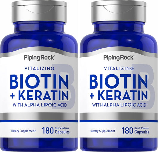 Piping Rock Biotin 5000mcg – 180 capsules
