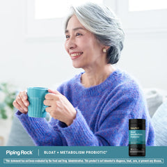 Piping Rock bottle on kitchen counter representing daily routine and digestive support lifestyle