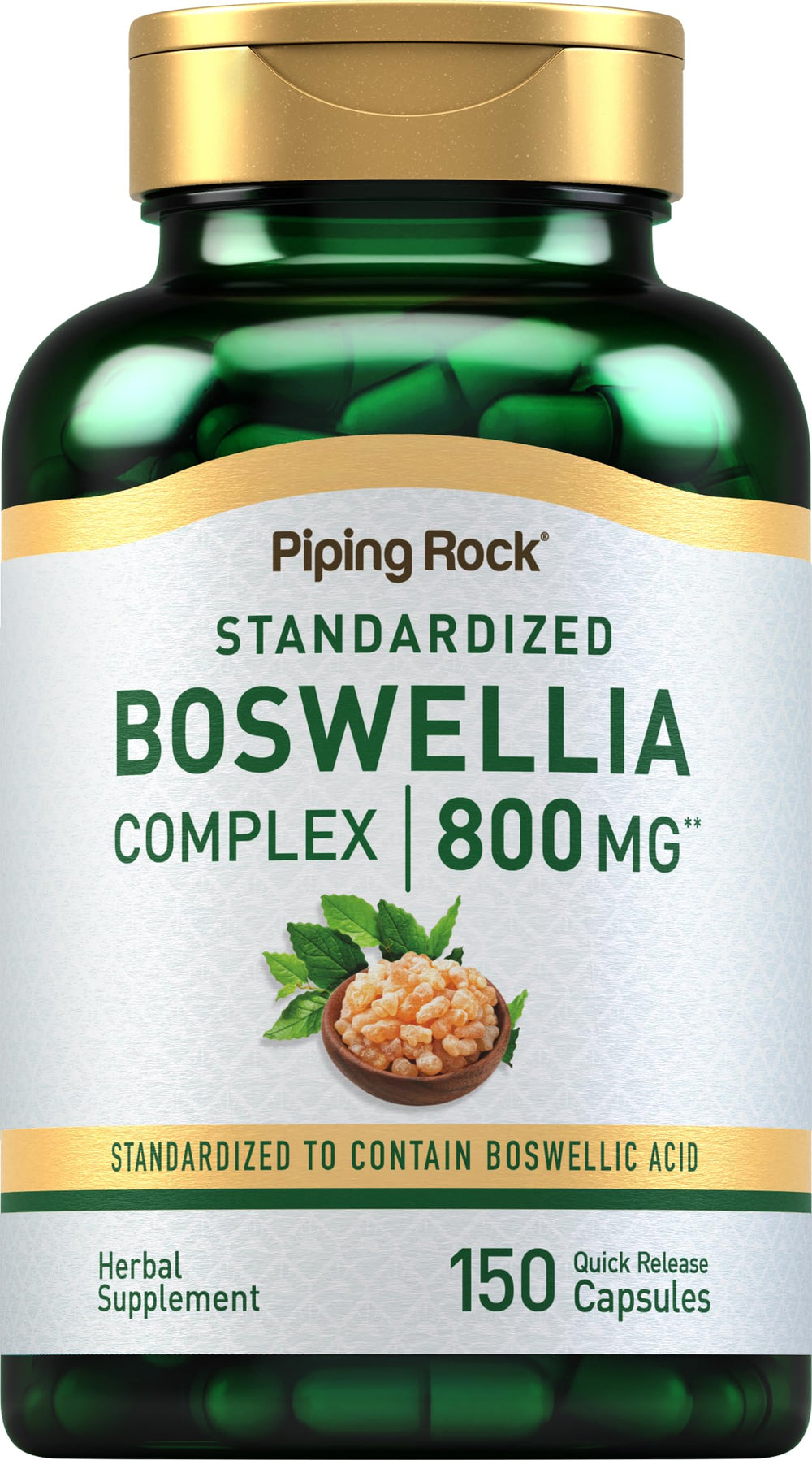 Piping Rock front packaging showing bottle and label benefits