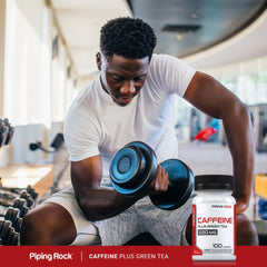 Piping Rock label detail highlighting green tea extract and non-GMO benefit
