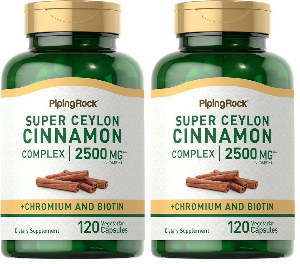 Piping Rock Ceylon Cinnamon Capsules bottle front view