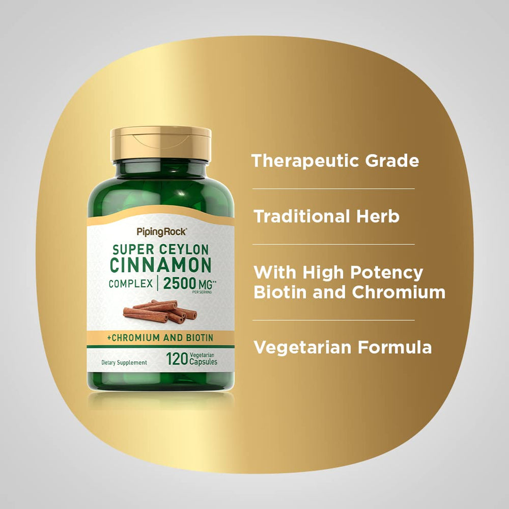 Supplement facts label on Cinnamon Capsules