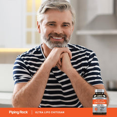 Piping Rock capsule in hand demonstrating bottle size and portion benefit