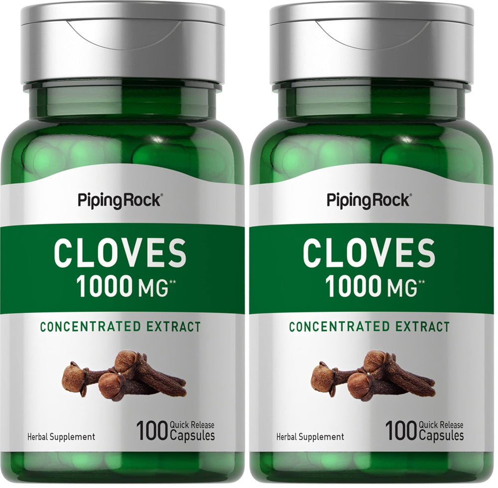 Piping Rock Cloves Capsules 1000mg bottle front view