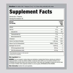 Piping Rock label close-up displaying EPA DHA concentration and ingredient clarity