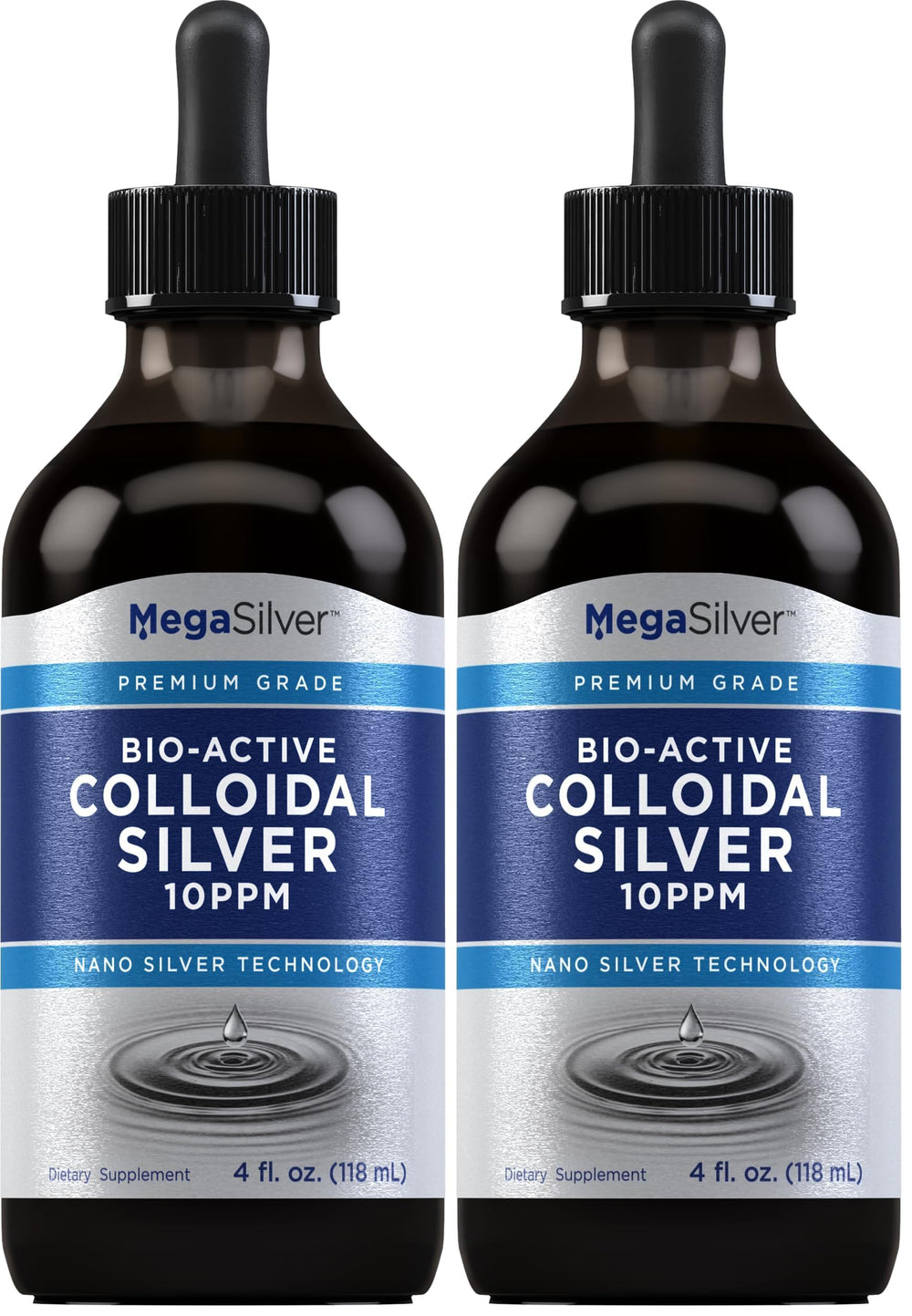 Piping Rock Colloidal Silver Drops bottle and box (4 oz, pack of 2)