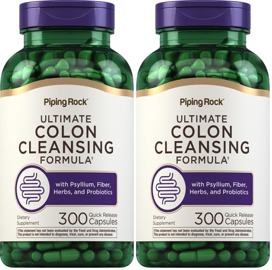 Front view of Piping Rock Colon Cleanse Pills bottle (300 capsules)