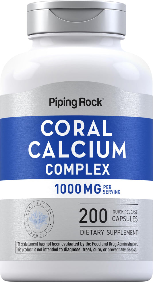 Piping Rock front bottle view showing product label and 200 capsules benefit clarity