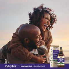 Piping Rock damiana tincture mixed into tea for convenient daily use