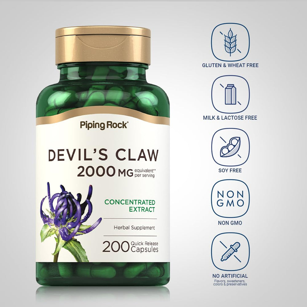 Close-up of Devils Claw capsules