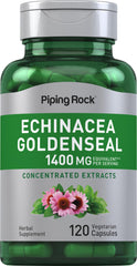 Piping Rock Echinacea Goldenseal Capsules 1400mg front view