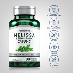 Piping Rock lemon balm extract powder detail illustrating concentrated extract benefit