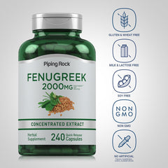 Piping Rock bottle open with capsules spilling to show large 240-pill quantity and convenience