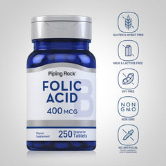 Piping Rock open bottle with tablets visible illustrating long-lasting 250-count supply