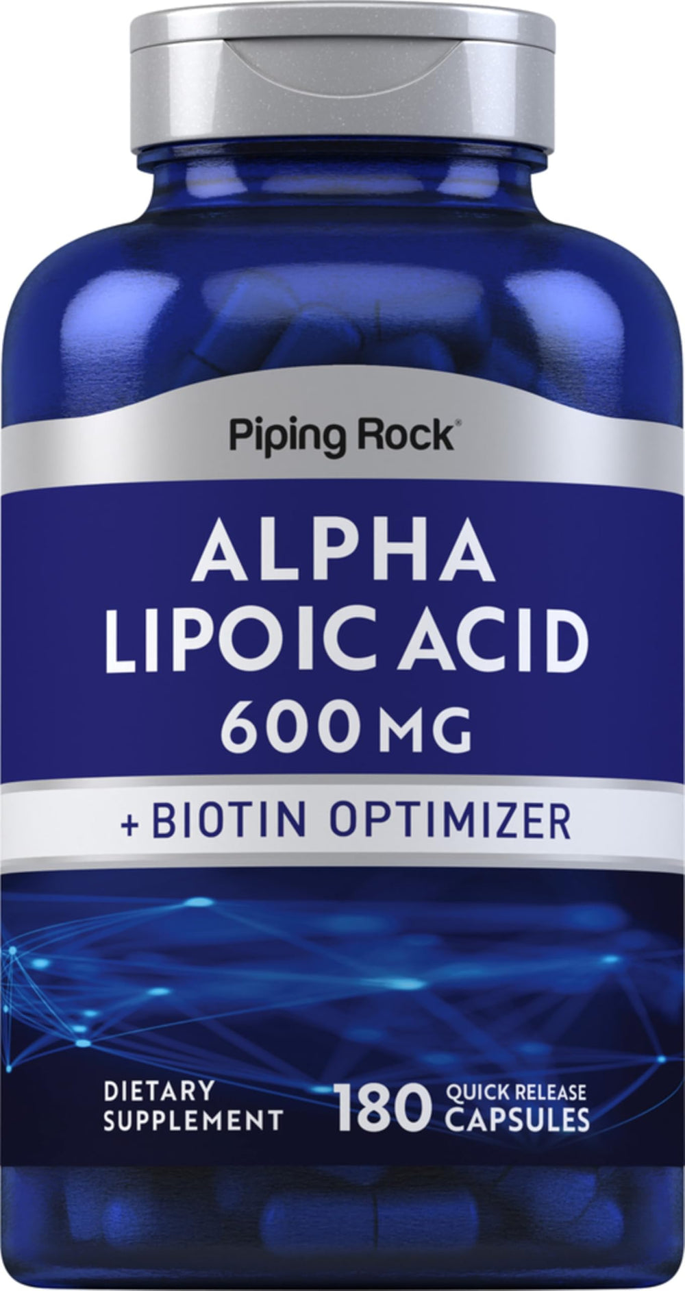 Piping Rock front packaging showing bottle and clear product benefit