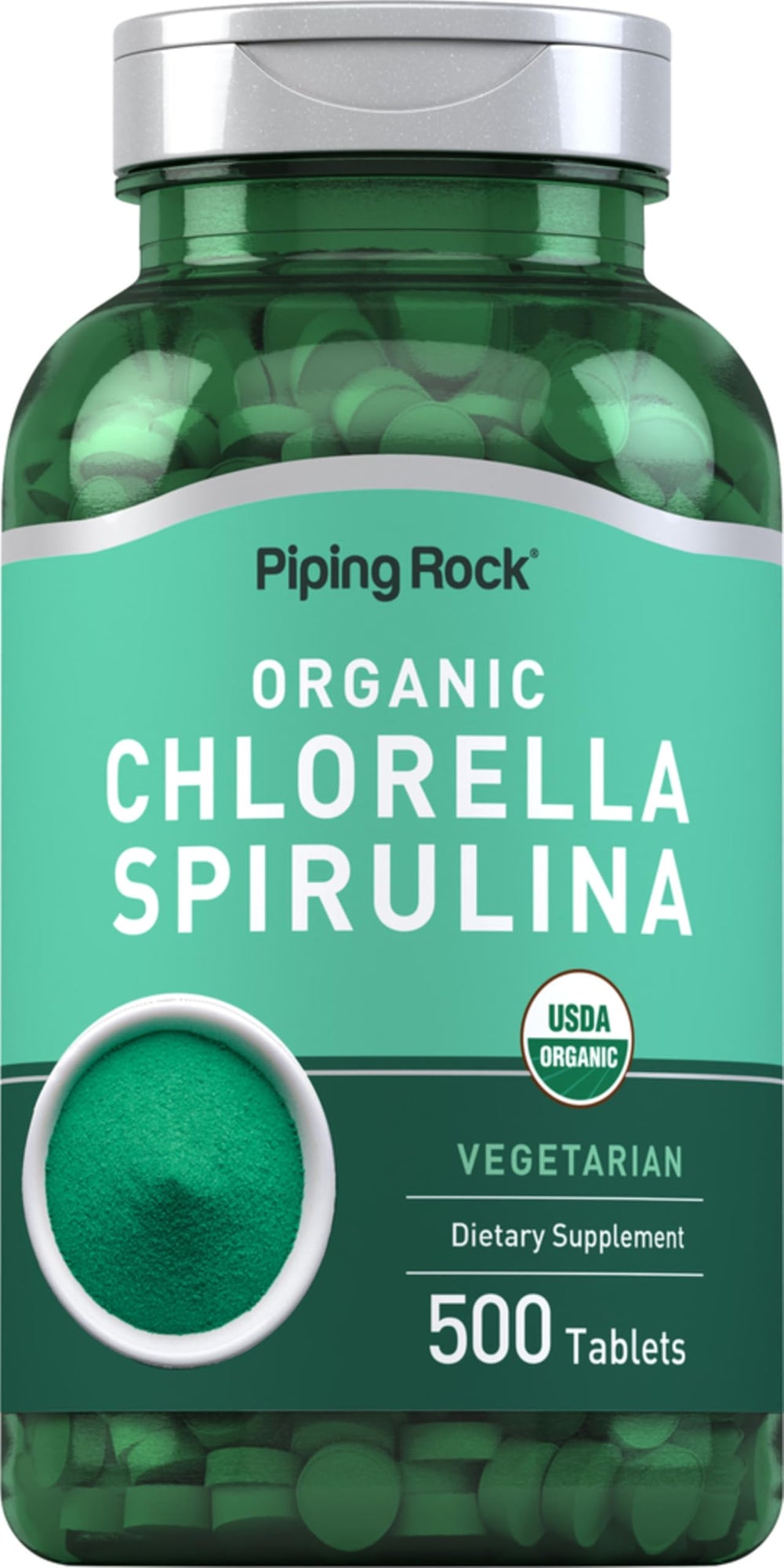 Piping Rock front packaging showing bottle label and tablet count benefit