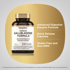 Piping Rock capsules beside a meal illustrating digestive support during mealtime