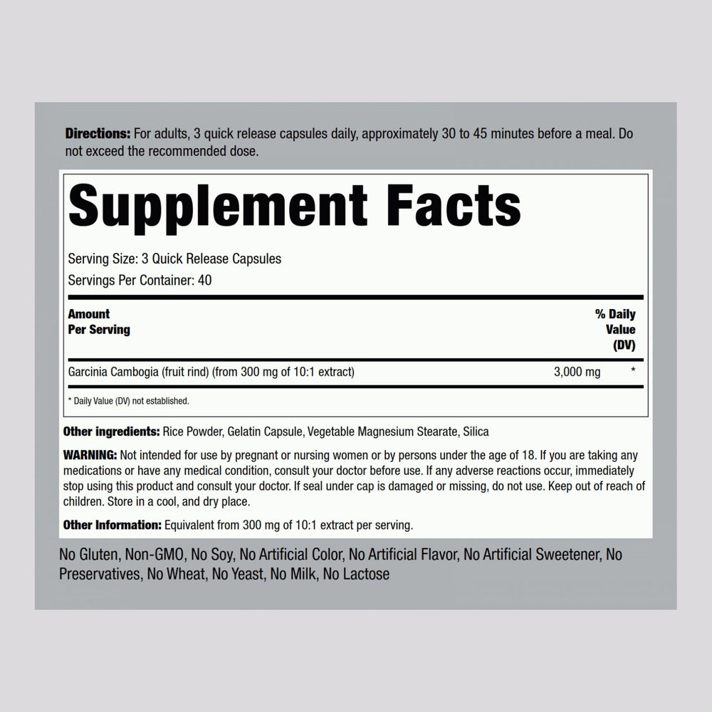 Piping Rock bottle cap and label close-up highlighting potency and serving info