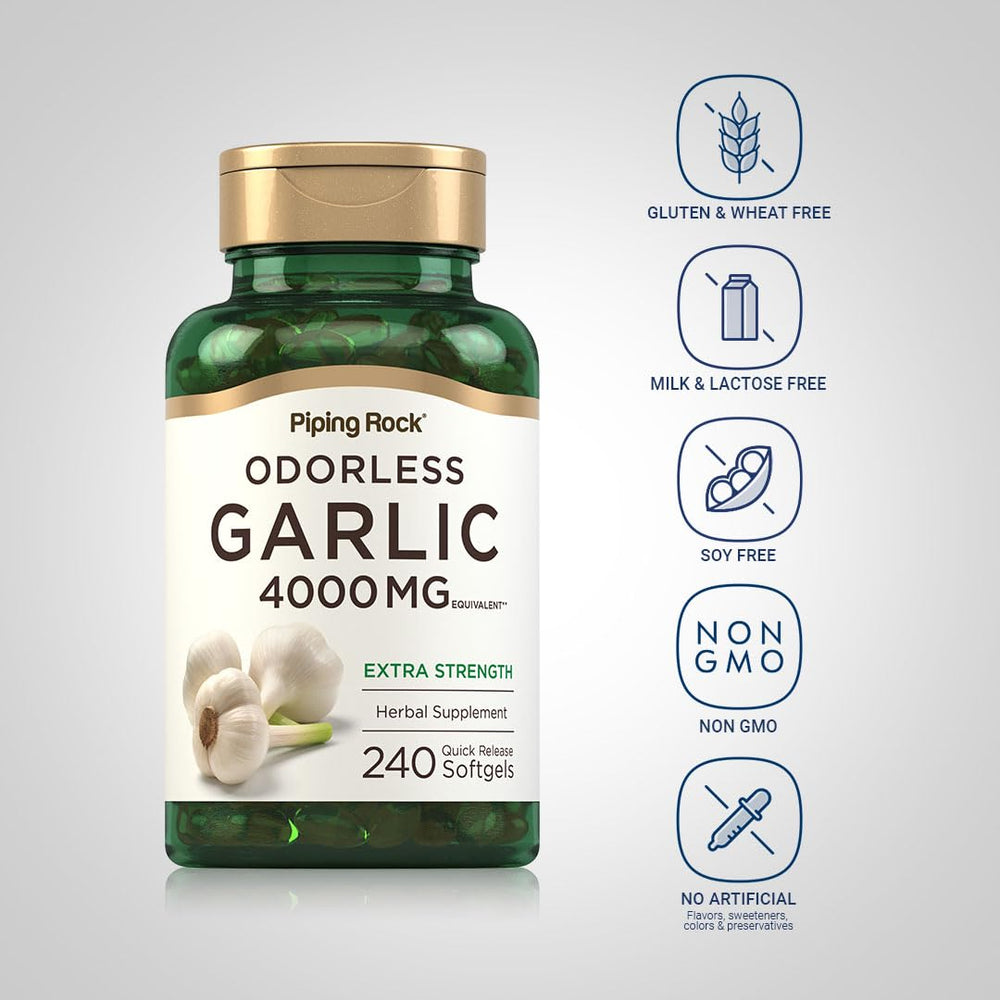 Garlic Softgels ingredients panel