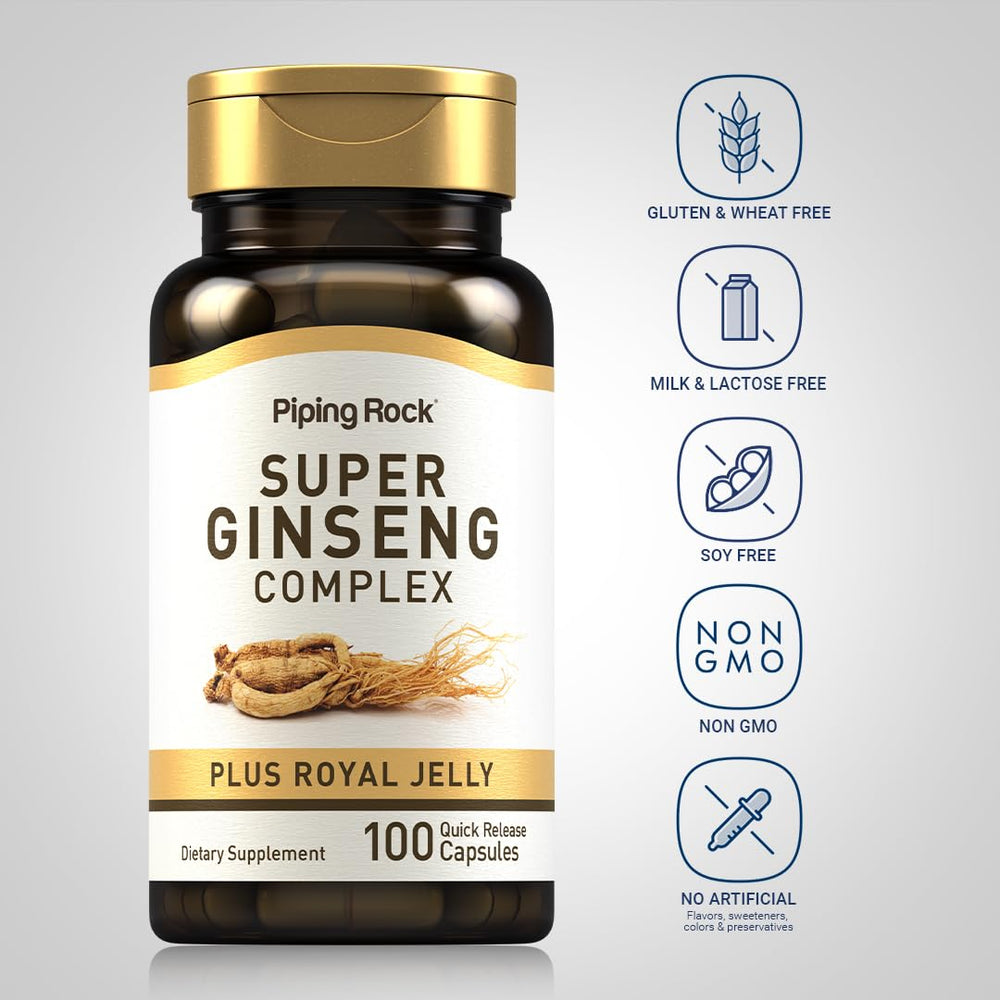 Piping Rock royal jelly ingredient visual highlighting natural addition and complement