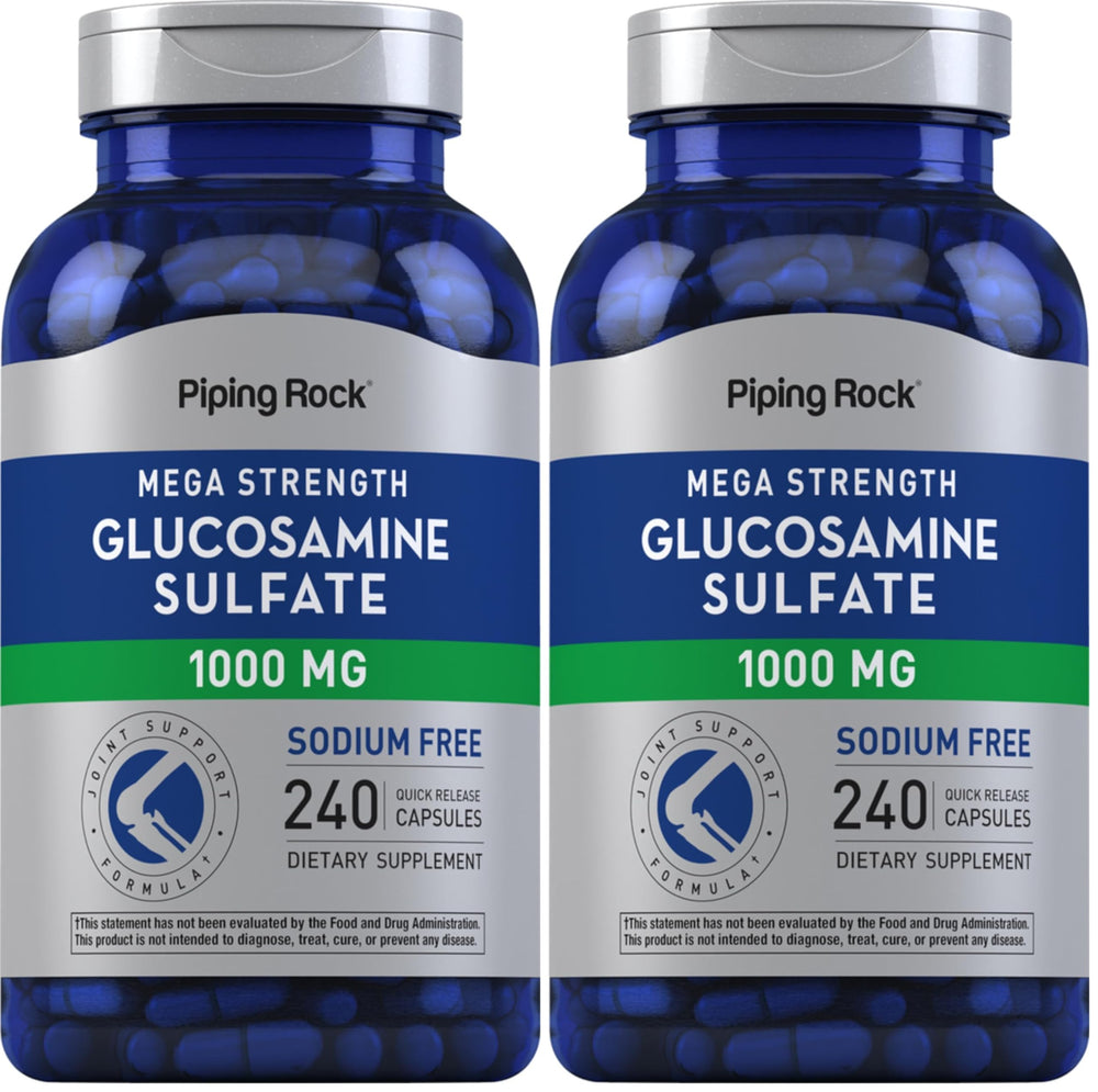 Piping Rock Glucosamine Sulfate 1000mg bottle label