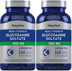 Piping Rock Glucosamine Sulfate 1000mg bottle label