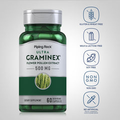 Piping Rock pollen extract powder texture showing standardized Graminex benefit