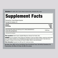 Piping Rock bottle open with capsules visible, illustrating easy daily dosing convenience