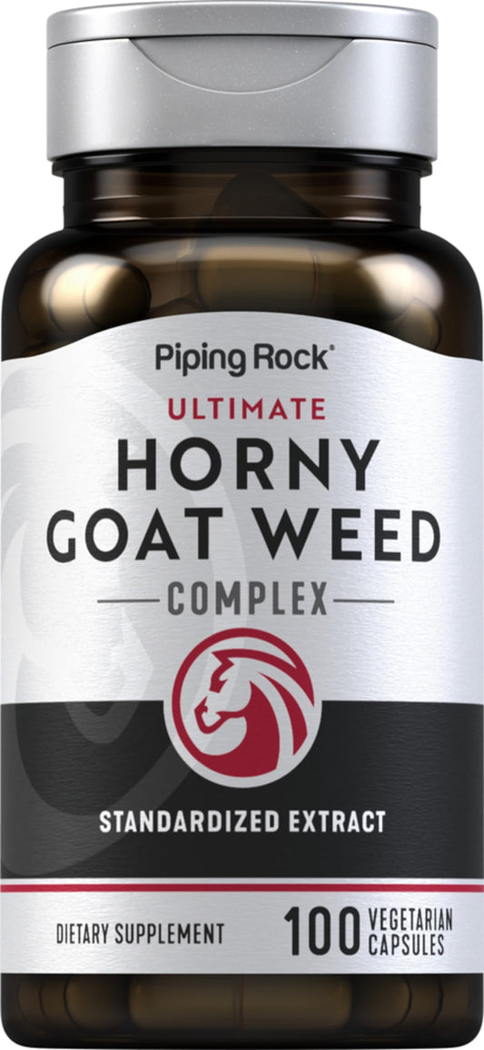 Piping Rock Horny Goat Weed for Men bottle - 100 capsules