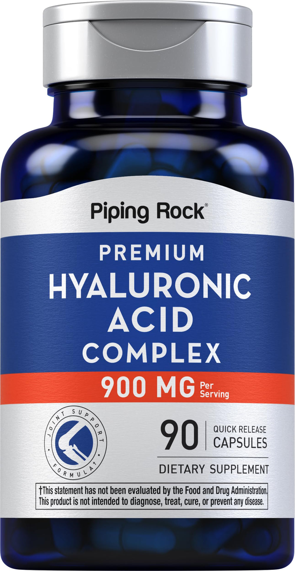 Piping Rock front bottle view showing supplement branding and 90 capsules benefit clarity