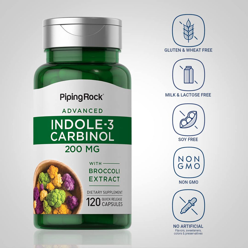 Bottle featuring broccoli extract ingredient on label