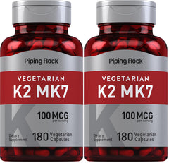 Piping Rock K2 MK7 Vitamin Supplement bottle front view