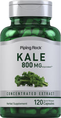 Piping Rock Kale Extract Capsules bottle with 800mg label