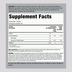 Bottle 2 of Piping Rock Kids Melatonin Gummy 1mg Cherry Pack 2