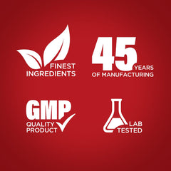 Label close-up displaying ingredients and lab-tested benefit