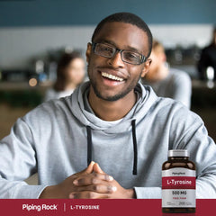Piping Rock bottle in lifestyle setting suggesting daily routine benefit
