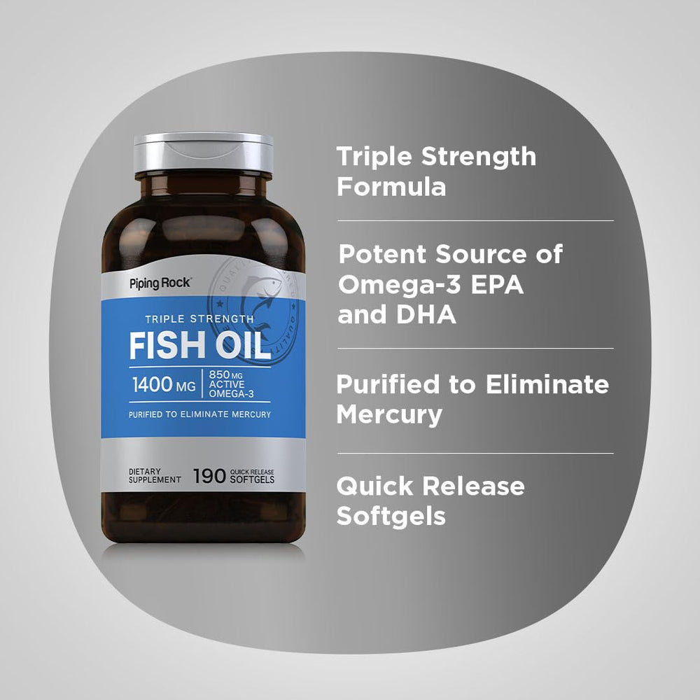 Piping Rock label close-up highlighting ingredients and tested purity benefit
