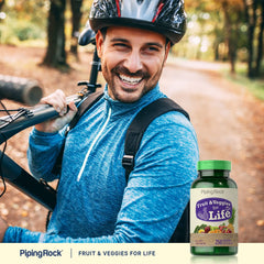 Piping Rock bottle on a breakfast table suggesting quick daily routine use