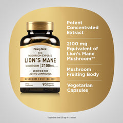 Lions Mane capsules label close-up